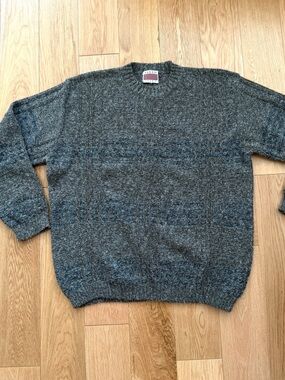 Vakko Unisex Gray Oversize Crewneck Sweater